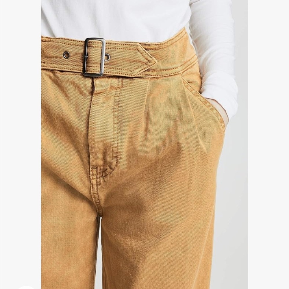 Free People Belted Waist Cropped Pants - Picture 4 of 8
